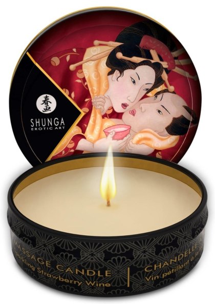 Świeca do masażu Mini Massage Candle Strawberry Sparkling Wine