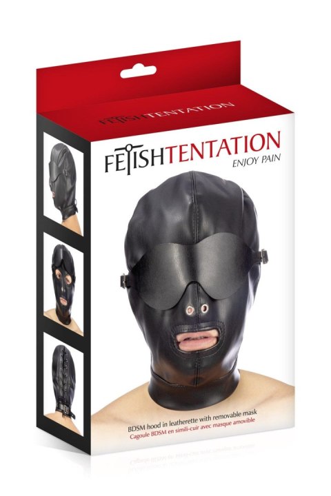 PU FETISH MOUTH HOOD