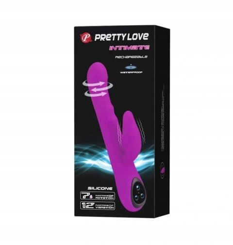 PRETTY LOVE -INTIMATE ,Silikonowy Wibrator z Ruchem Rotacyjnym