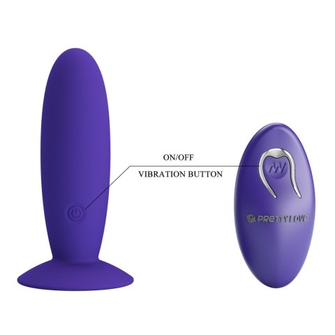 PRETTY LOVE - Remotr control vibrating plug - Youth, Wireless remote control 12 vibration functions Suction base