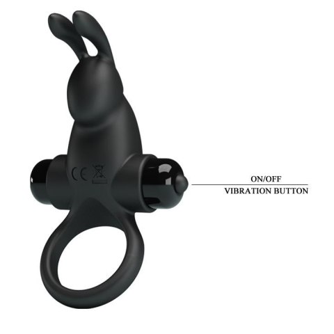 PRETTY LOVE - VIBRANT PENIS RING I Black