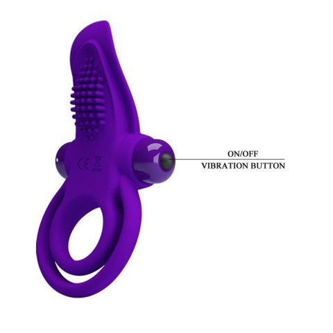 PRETTY LOVE - VIBRANT PENIS RING Purple- 10 function vibrations