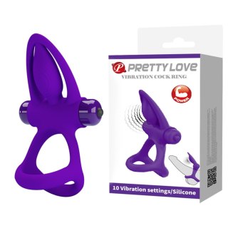 PRETTY LOVE - VIBRATION COCK RING, 10 vibration functions