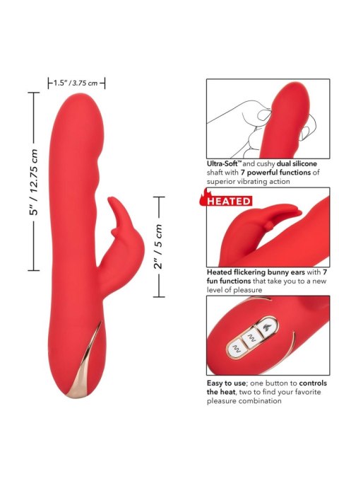 Heated Ultra-Soft Rabbit Red