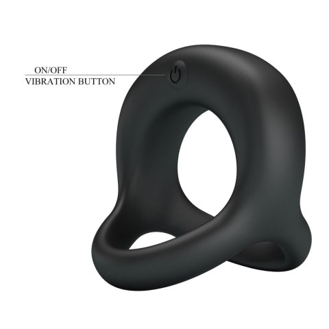 PRETTY LOVE - VIBRANT PENIS RING ELLIOTT Black, 10 vibration functions