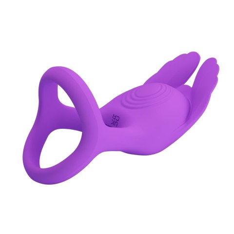 PRETTY LOVE - VIBRANT PENIS RING SILAS Black, 7 vibration functions