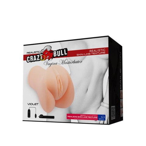 CRAZY BULL- VIOLET REALISTIC VAGINA, Vibration