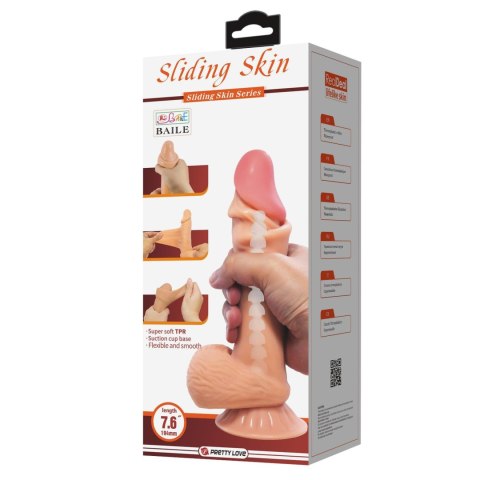 BAILE - Sliding Skin 7,6'' Flesh, Suction base Bendable TPR