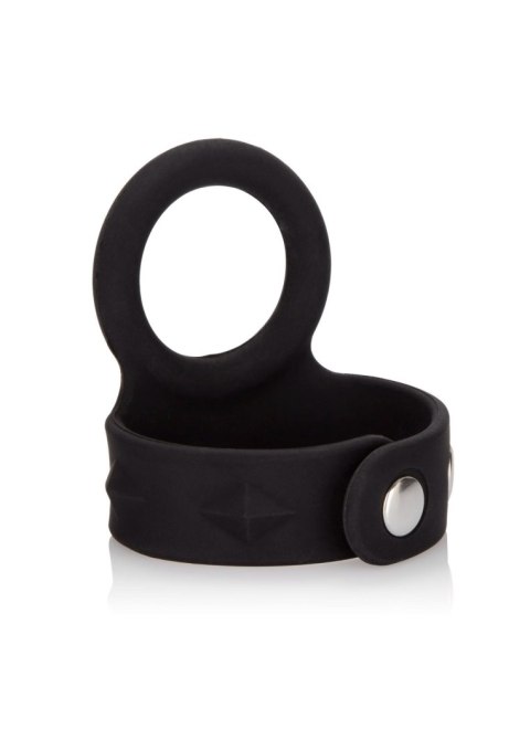 3-Snap Scrotum Ring - Large Black