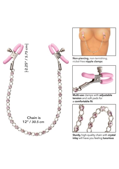 Crystal Chain Nipple Clamps Metal