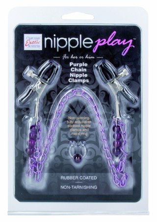 Purple Chain Nipple Clamps Purple