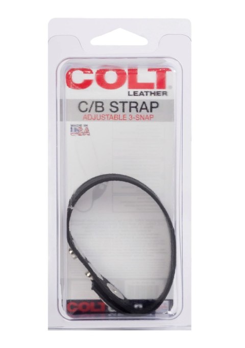 COLT Leather C/B Strap 3-snap Black