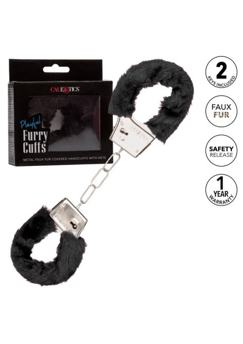 Playful Furry Cuffs Black