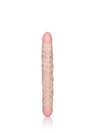 Veined Double Dong 12 inch Light skin tone