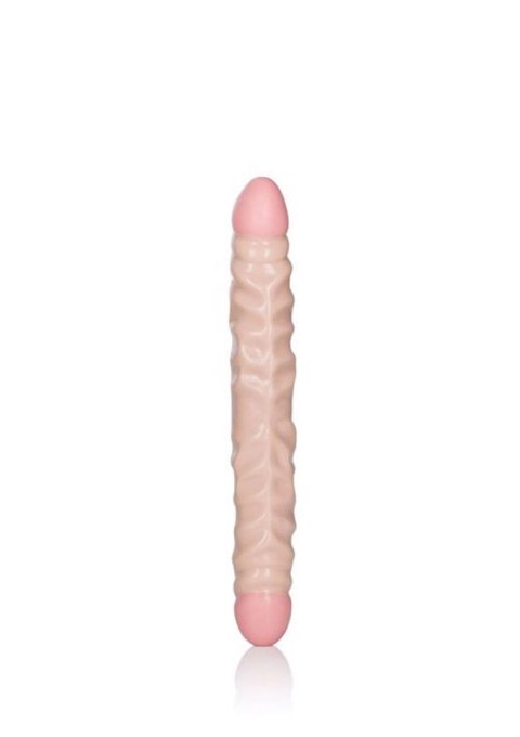 Veined Double Dong 12 inch Light skin tone