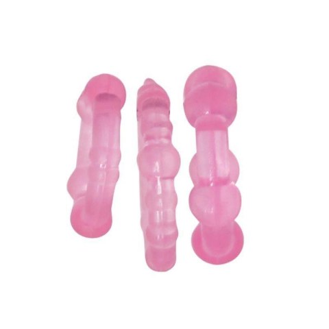 Kit di 3 anelli fallici Timeless Stud (rosa)