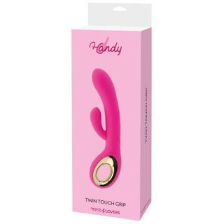 Wibrator- Vibratore rabbit handy two touch grip pink