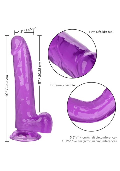 Queen Size Dong 8 Inch Purple