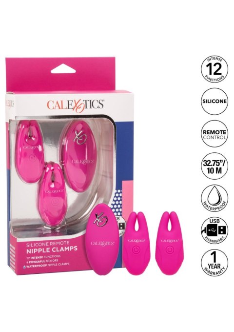 Silicone Remote Nipple Clamps Pink