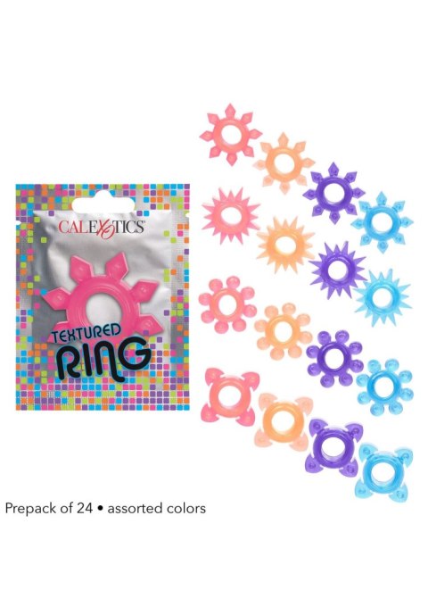 Textured Ring 24 pcs Multicolor