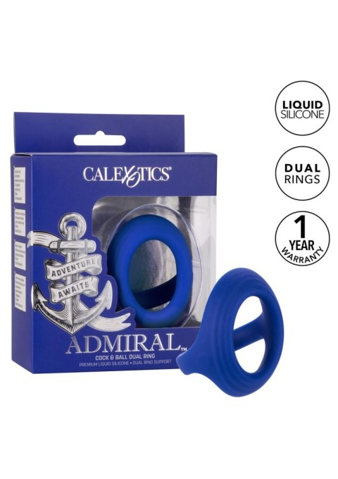 Admiral Cock Ball Dual Ring Blue