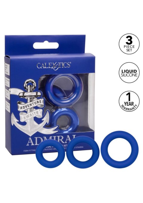 Admiral Cock Ring Set Blue