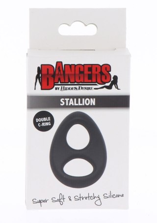 Soft Silicone Stallion C-Ring Black