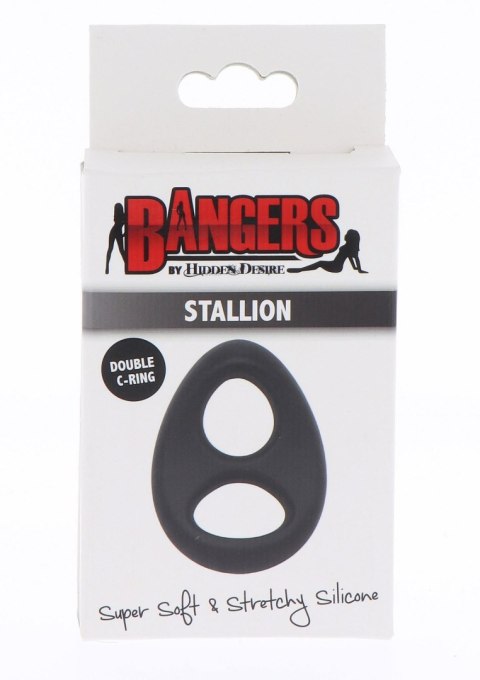 Soft Silicone Stallion C-Ring Black