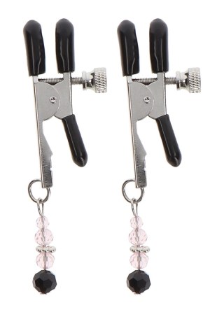 Adjustable Clamps With Beads Silver