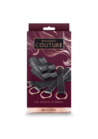 Bondage Couture Tiedown Straps Black