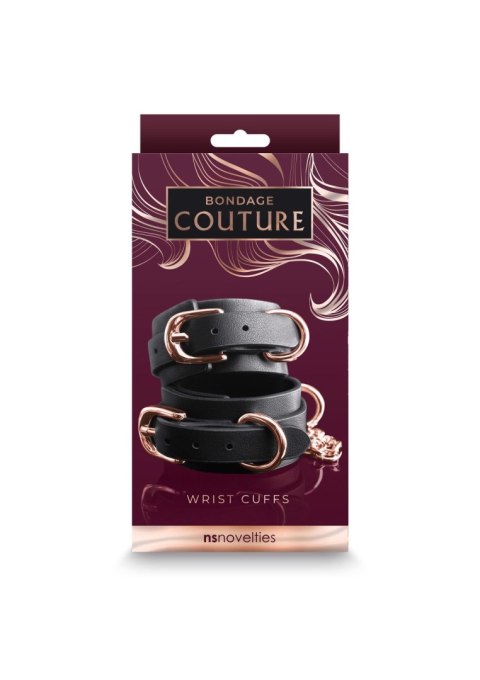 Bondage Couture Wrist Cuffs Black