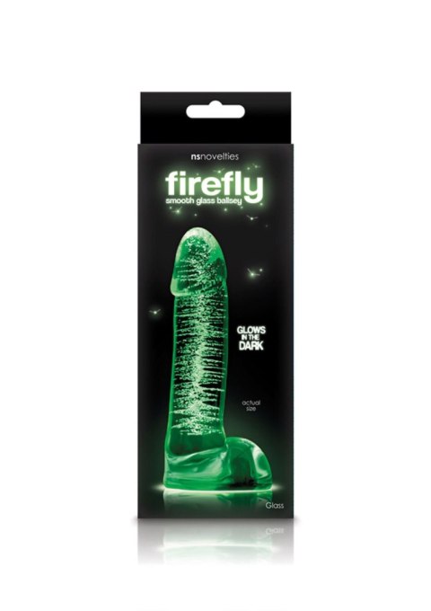 FireFly Glass Smooth Dildo Glow in the dark