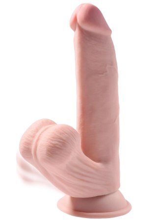 3D Cock Swinging Balls 8 inch Light skin tone