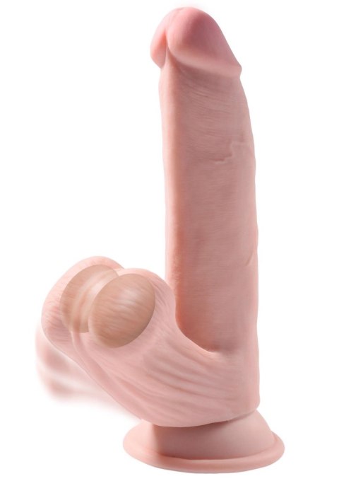 3D Cock Swinging Balls 8 inch Light skin tone