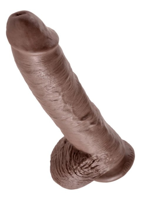 Cock 10 Inch With Balls Brown skin tone