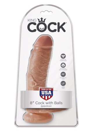 Cock 8 Inch With Balls Caramel skin tone