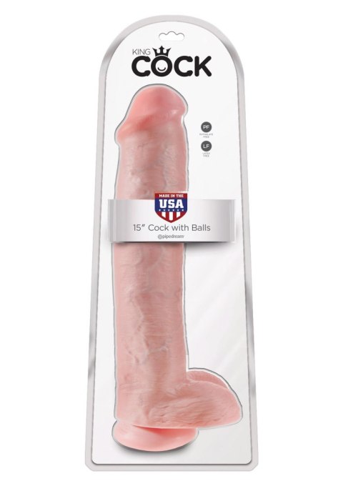 King Cock 15Inch With Balls Light skin tone