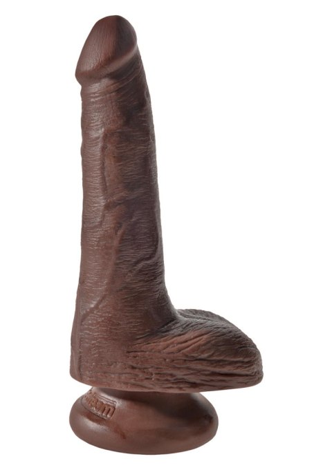 King Cock 6' Cock With Balls Brown skin tone