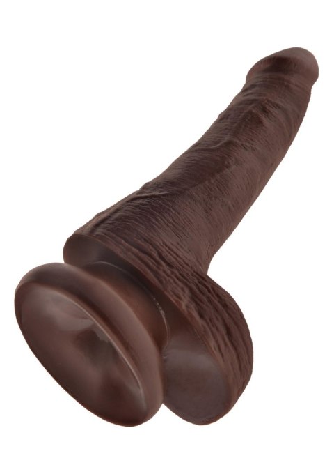 King Cock 6' Cock With Balls Brown skin tone