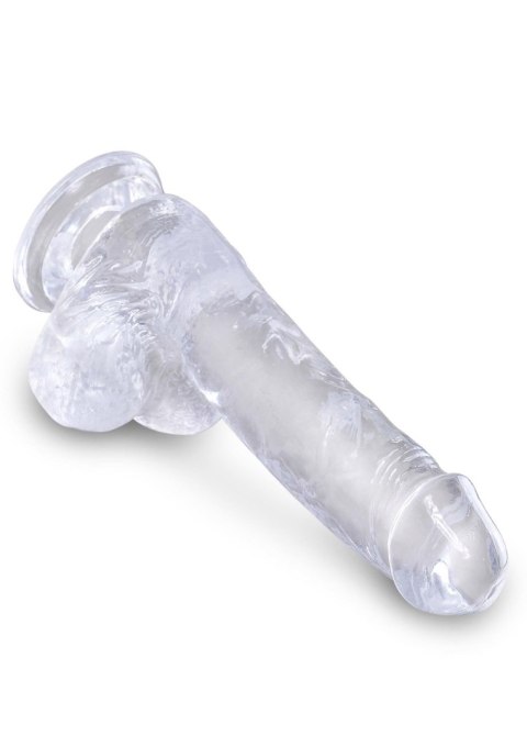 King Cock 6 Inch Cock w Balls Transparent