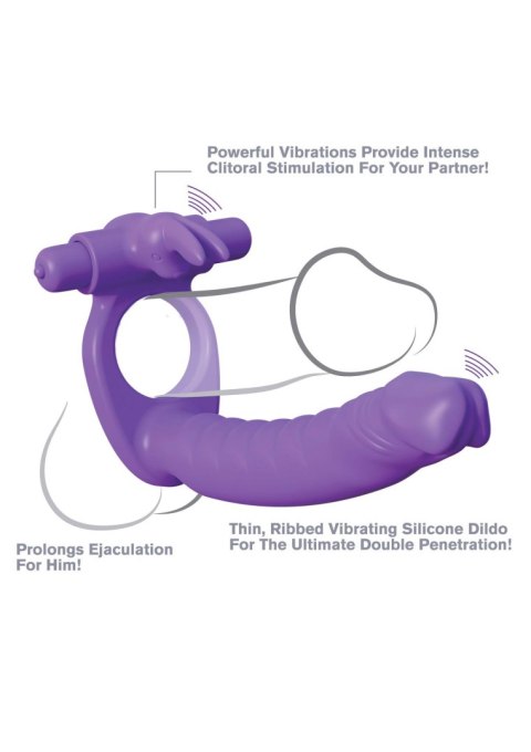 Silicone Double Pene Rabbit Purple