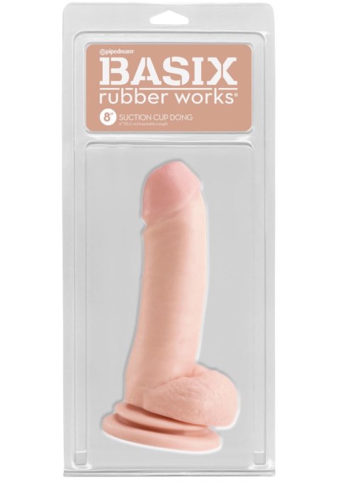 8 Inch Dong with Suction Cup Light skin tone