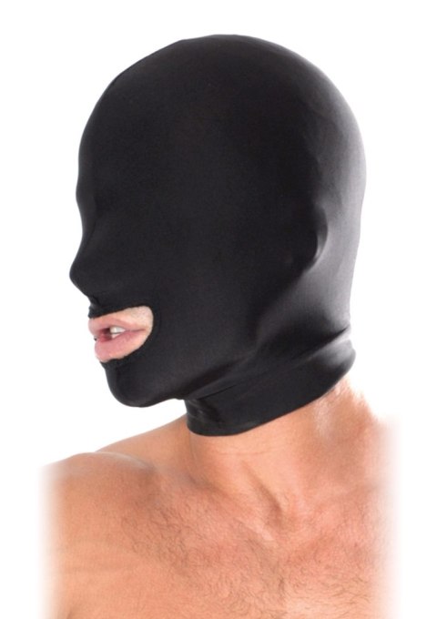 Spandex Open Mouth Hood Black