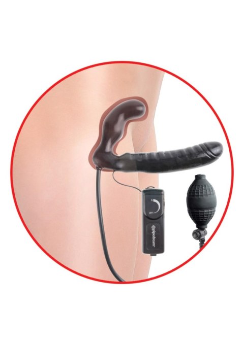 Vibrating Strapless Strap-On Black