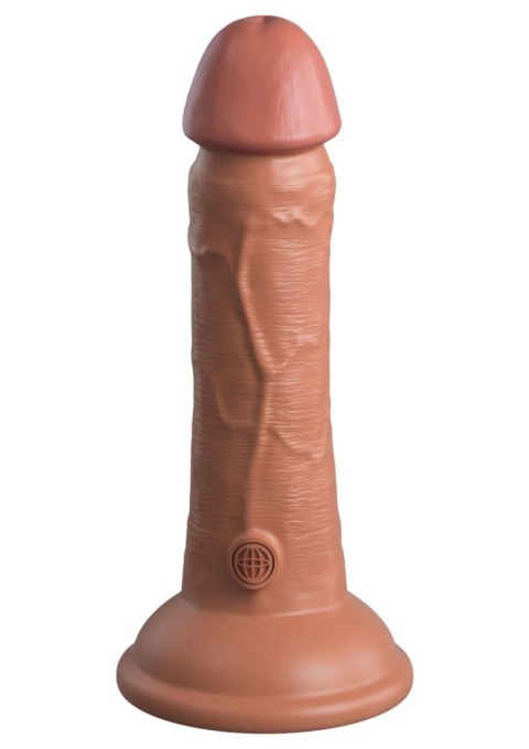 6 Inch 2Density Silicone Cock Caramel skin tone