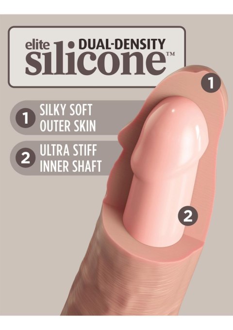 6 Inch 2Density Silicone Cock Light skin tone