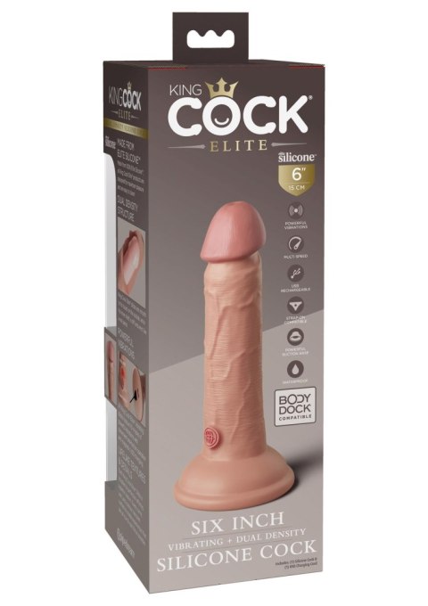 6 Inch 2Density Vibe Cock Light skin tone