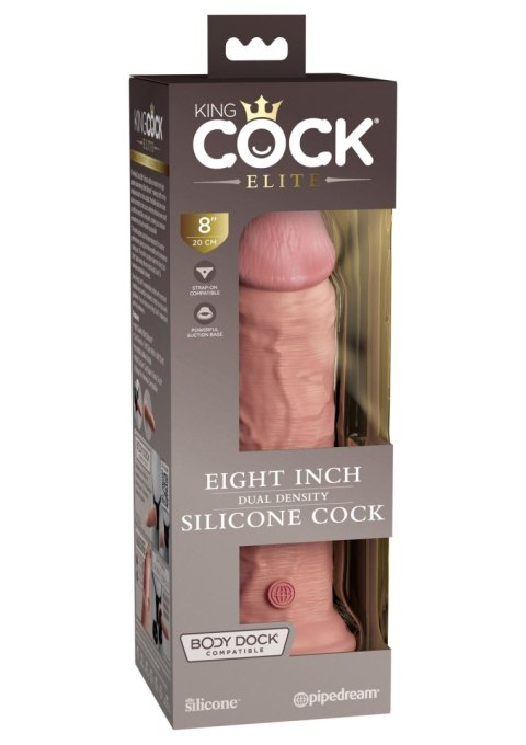 8 Inch 2Density Silicone Cock Light skin tone