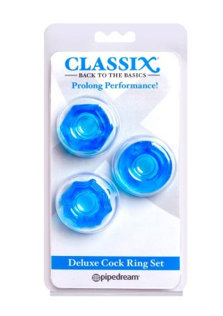 Deluxe Cock Ring Set Blue