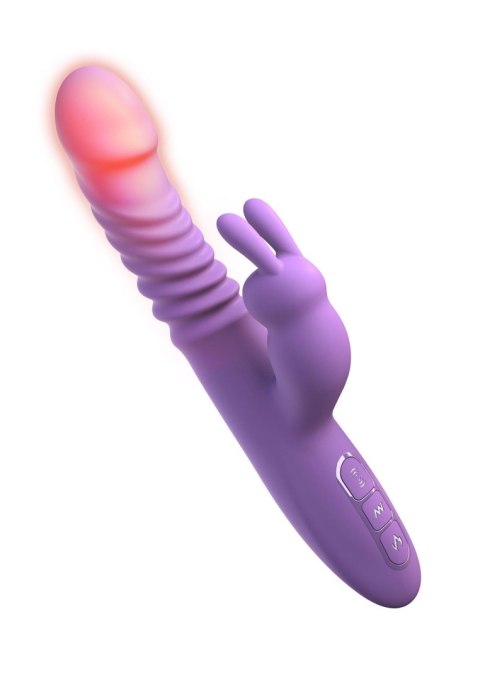 Her Thrusting Silicone Rabbit Purple